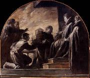 Domenico Fetti Margherita Gonzaga Receiving the Model of the Church of St Ursula Sweden oil painting artist